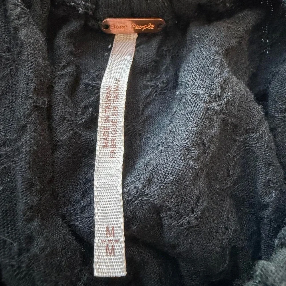 Free People Ladybug Long Sleeve Top in black